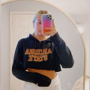 arizona state university ASU crop hoodie